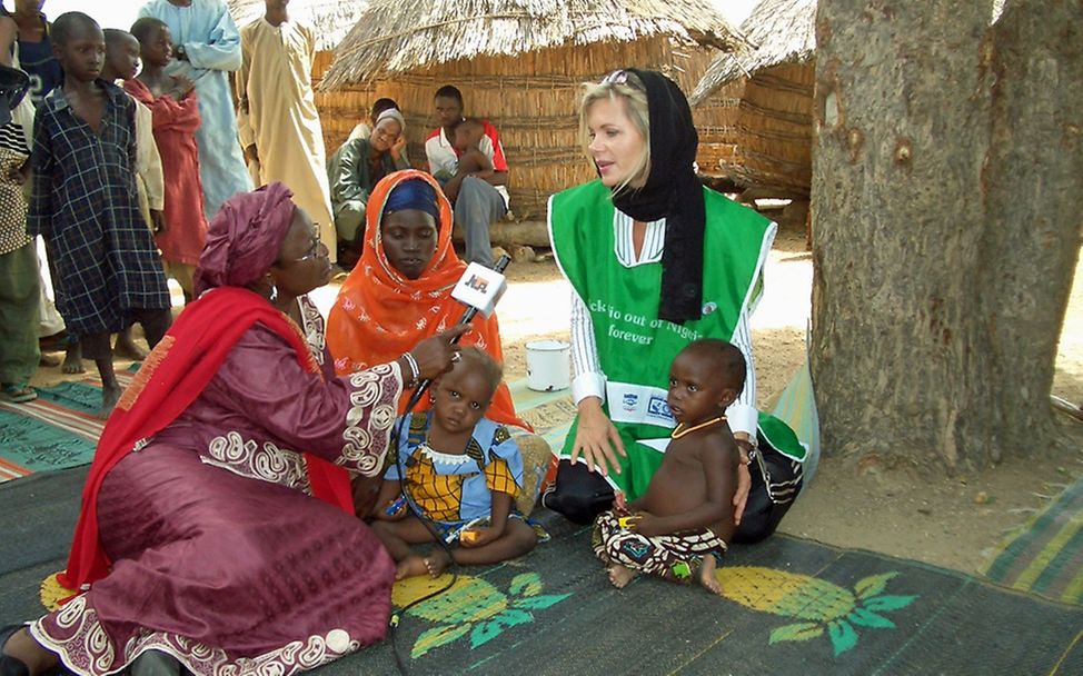 Nina Ruge während einer Projektreise nach Nigeria.