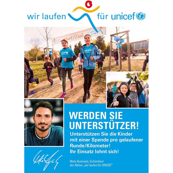 Flyer Laufen für UNICEF