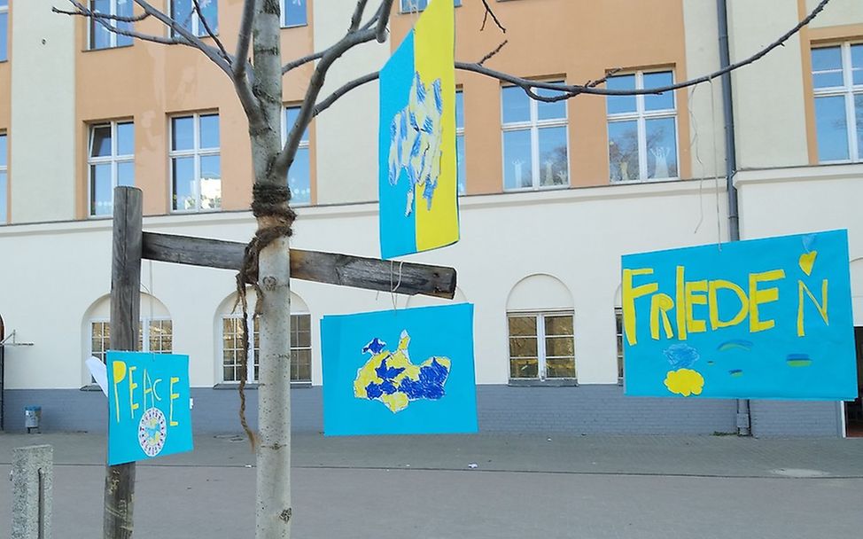 Friedensplakate für die Ukraine © UNICEF Berlin
