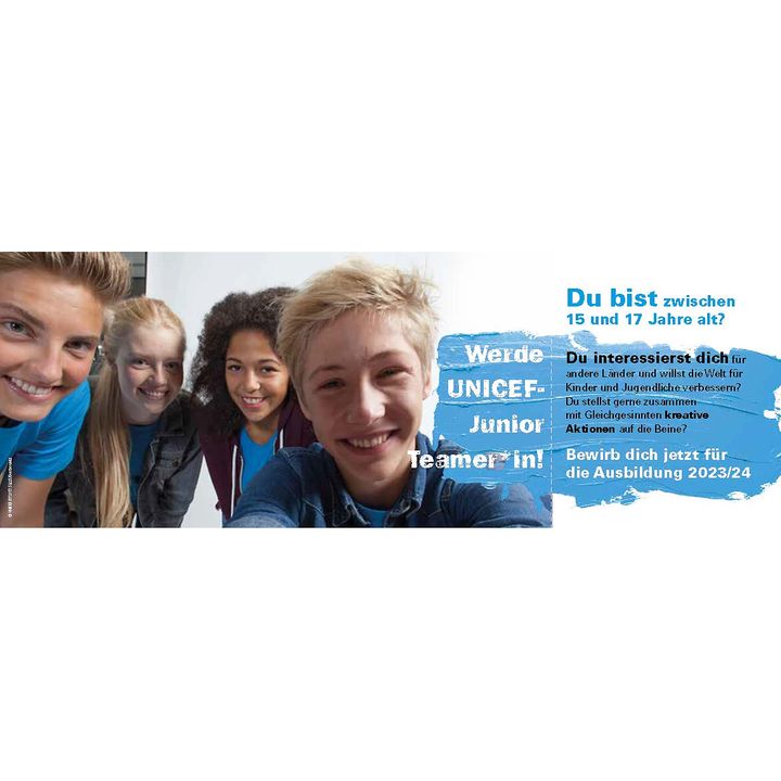 Flyer „Werde UNICEF-JuniorTeamer“ (für Kinder und Jugendliche)