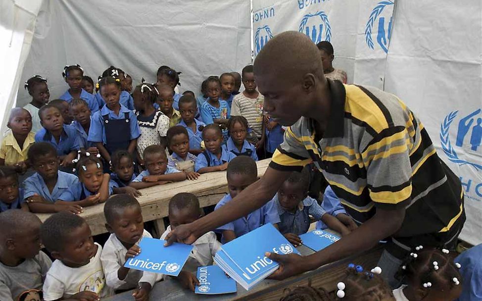 UNICEF-Schulmaterial für Kinder. © UNICEF