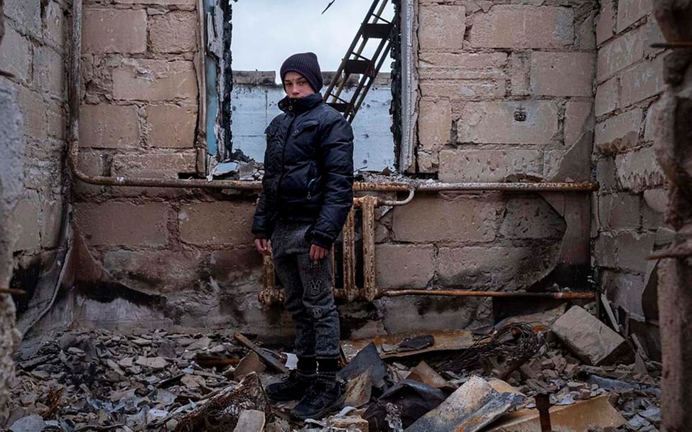 Ukraine-Krieg 100 Tage: Kinder wie Danylo haben ihr Zuhause verloren. 