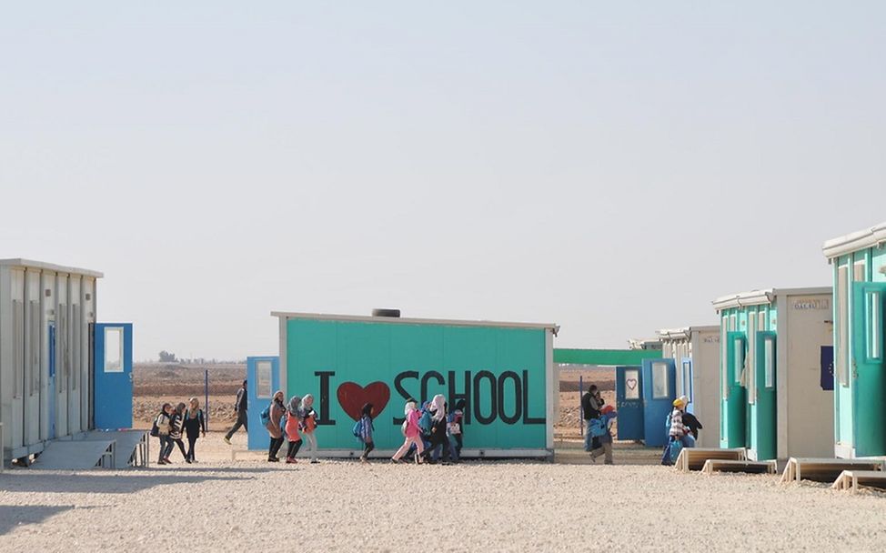 Syrien-Krieg: Schule für geflüchtete Kinder im Za'atari Camp in Jordanien