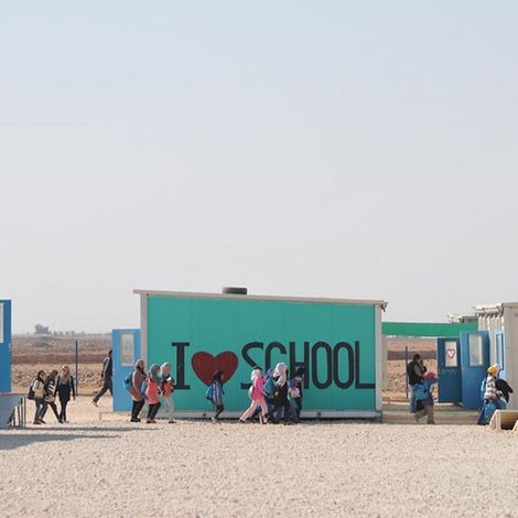 Syrien-Krieg: Schule für geflüchtete Kinder im Za'atari Camp in Jordanien