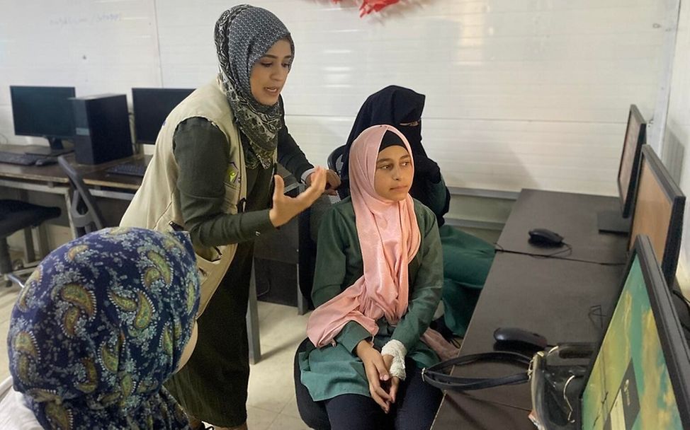 Computer-Kurs im Za'atri Camp in Jordanien