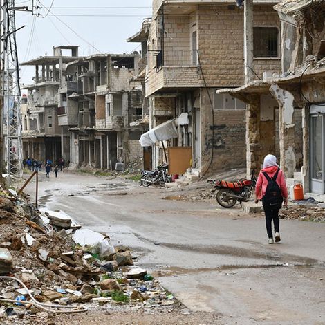 Syrienkrieg: Kinder in Zabadani auf ihrem Weg zur Schule.