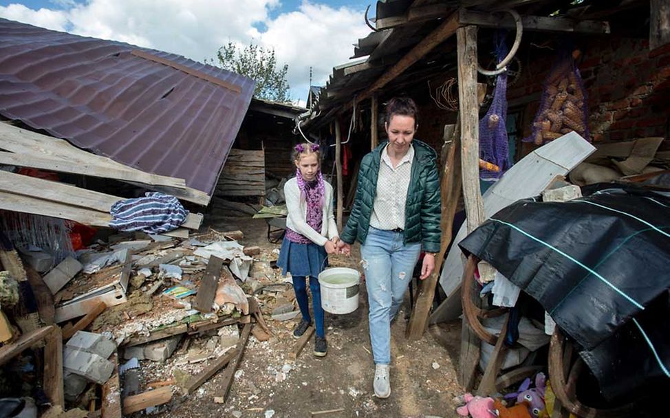 Ukraine Nothilfe: Ein Mädchen 