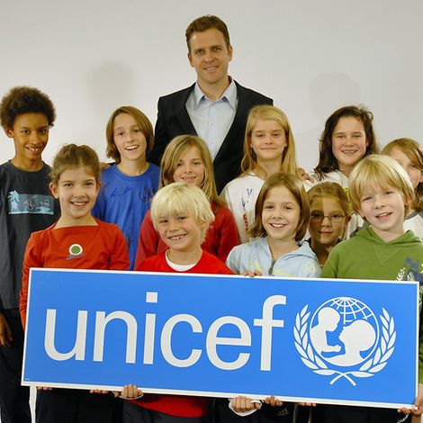 Schirmherr der Aktion 'Laufen für UNICEF': Oliver Bierhoff. | © UNICEF/Hyou Vielz