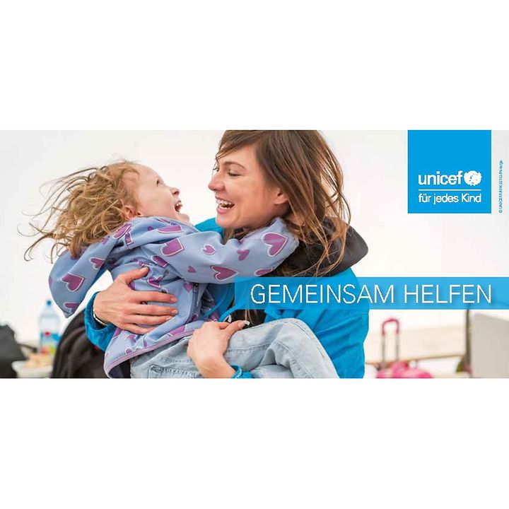 Deckblatt des UNICEF Faltblatts