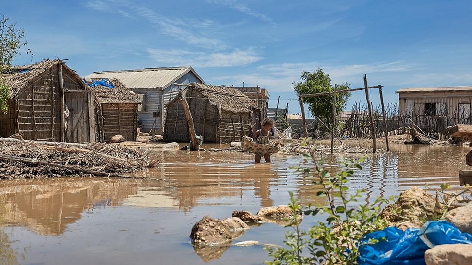 Madagaskar: Verwüstete Häuser durch Zyklon Freddy und Überflutungen