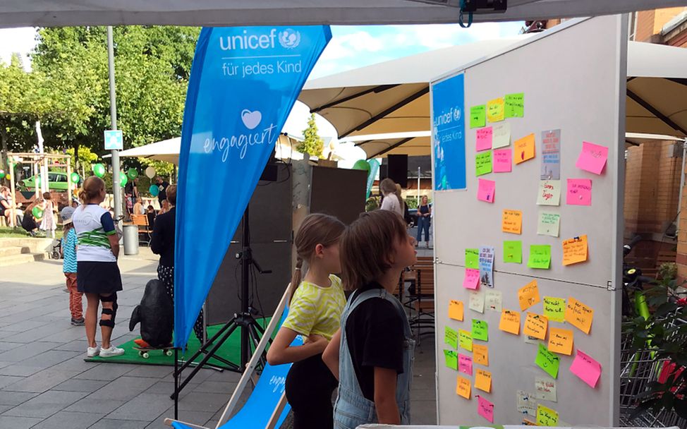 Weltkindertag 2023 in Radebeul - Eindruck von der Mitmachaktion der UNICEF-AG Dresden 