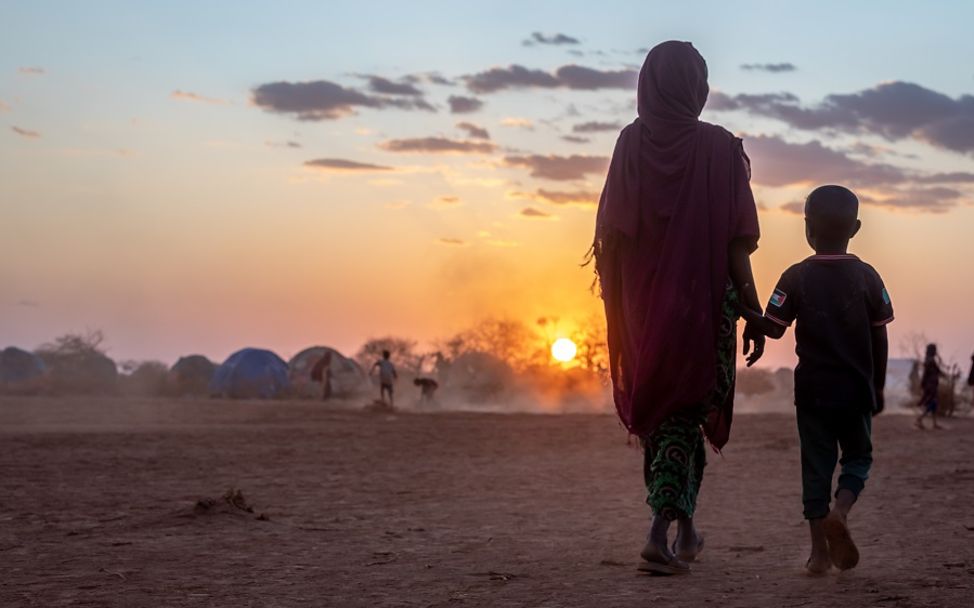 In Äthiopien wurden Tausende Familien durch eine schwere Dürre vertrieben. 