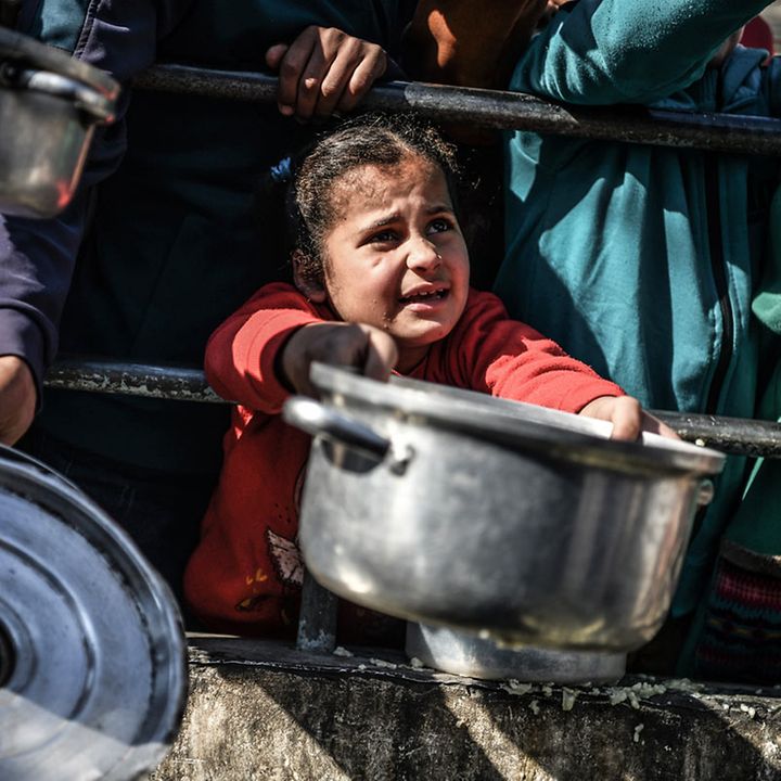 Spenden für Kinder in Gaza: Immer mehr Kinder leiden dramatisch Hunger. Es droht eine Hungersnot.