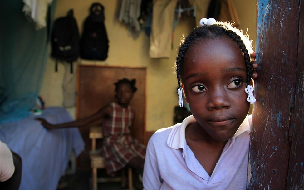 Mädchen in der Siedlung Fort National. © UNICEF/LeMoyne