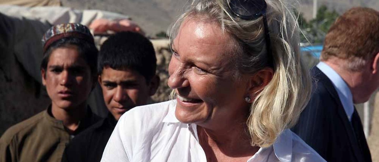UNICEF-Botschafterin Sabine Christiansen 2011 in Afghanistan 