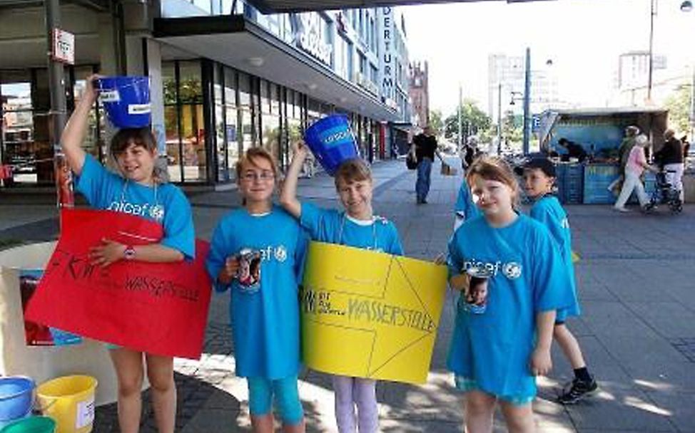 Kinder beim Aktionstag in Frankfurt/Oder. ©UNICEF