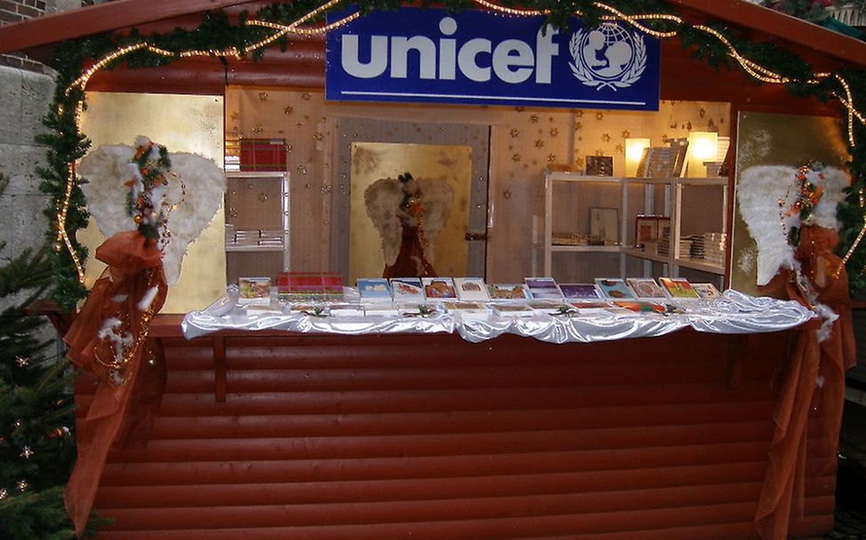 UNICEF-Grußkartenverkaufsstand Essen. ©UNICEF