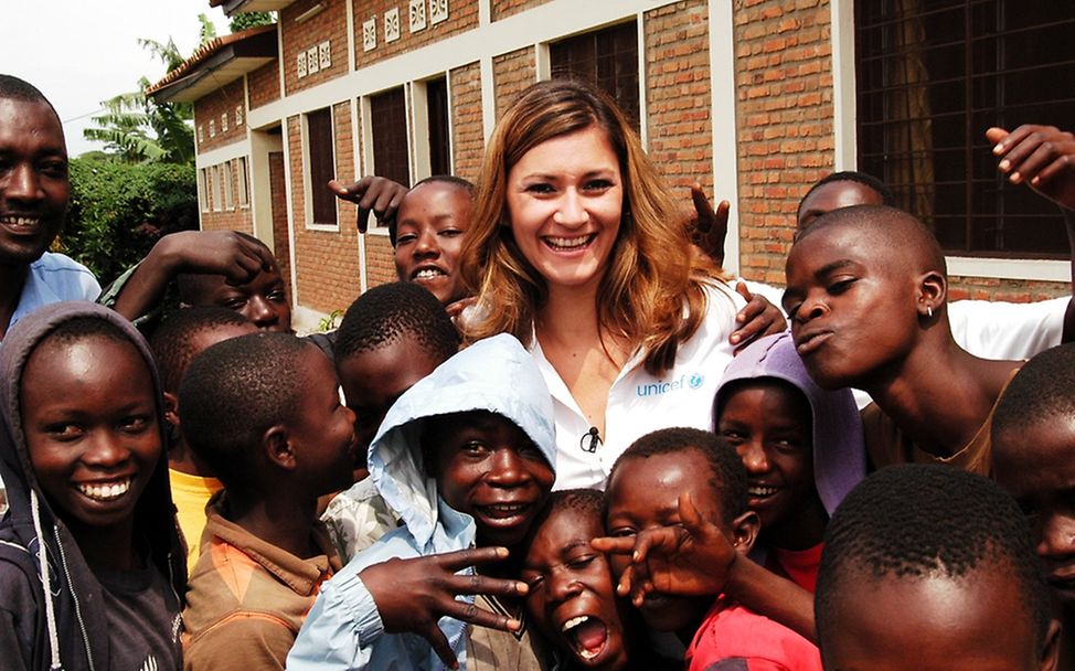 UNICEF-Patin Sandra Thier in Burundi. ©UNICEF/Berger