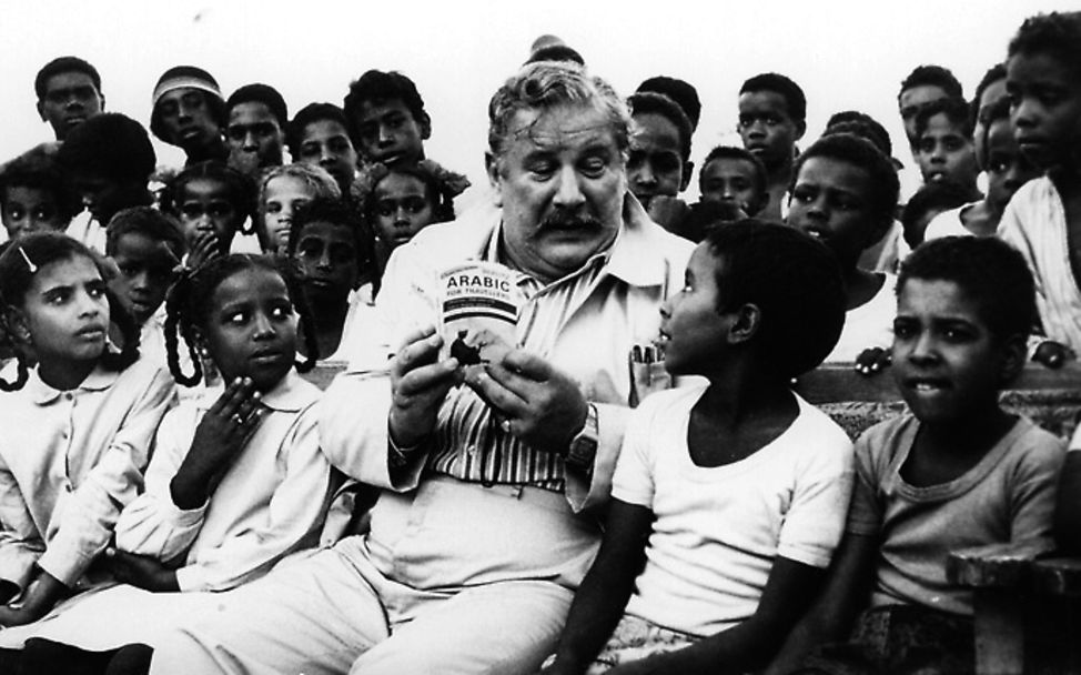Sir Peter Ustinov Auf UNICEF-Mission in Ägypten.
