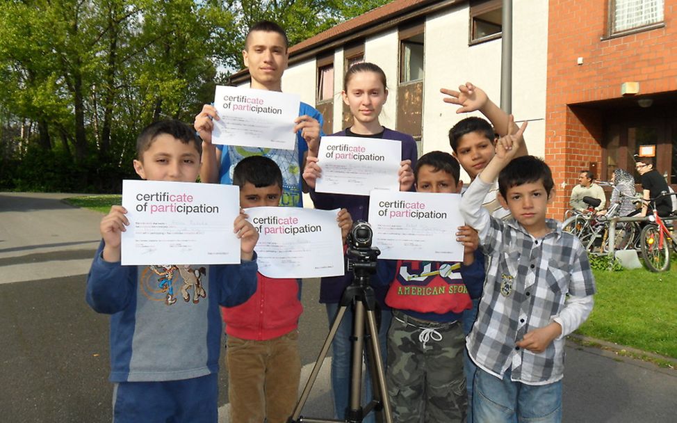 OneMinutesJr-Workshop mit Flüchtlingskindern in Recklinghausen