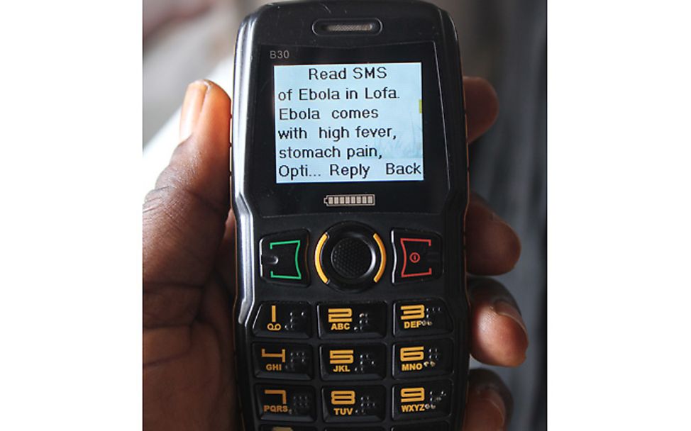 Ebola-Virus: SMS-Benachrichtigungen über Ausbreitung