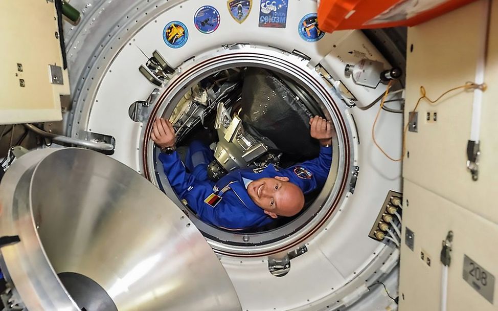 Alexander Gerst in der Raumstation ISS