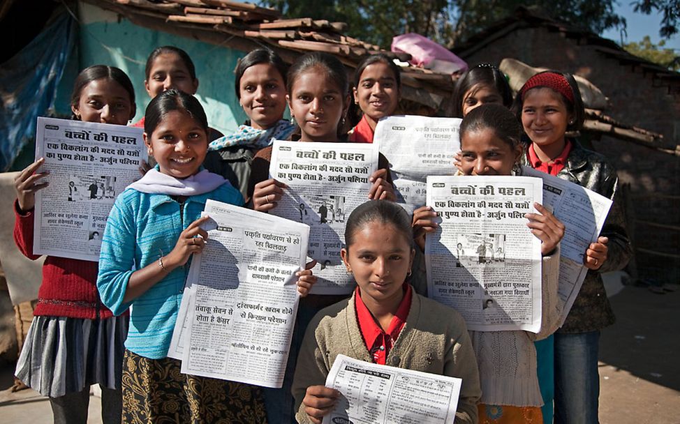 Indien: Junge Reporter berichten regelmäßig über die Kinderrechte