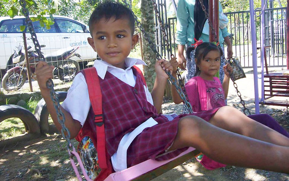 Indonesien: Im Kinderhort können die Kinder spielen.