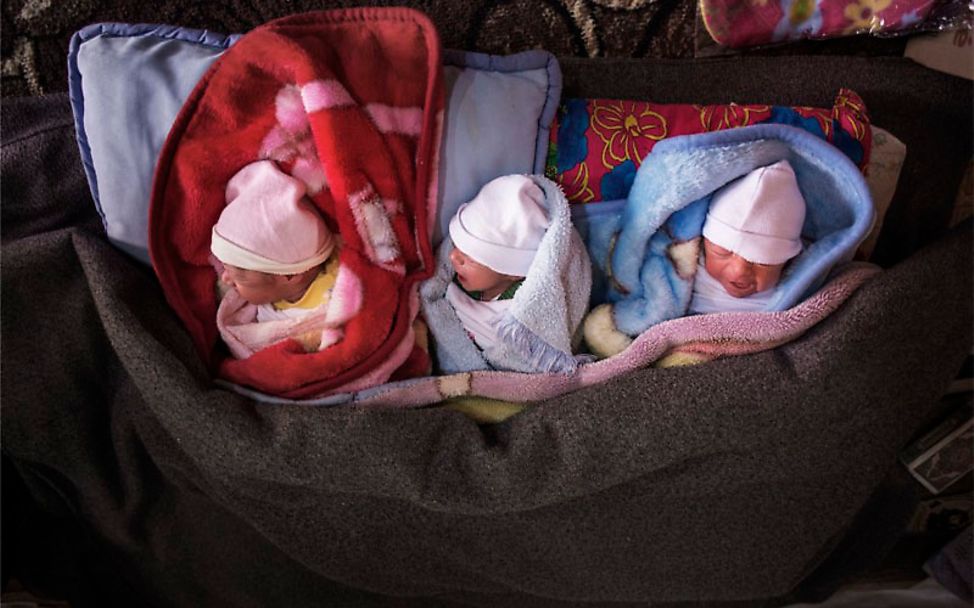 Syrien: Babys als Flüchtlinge geboren