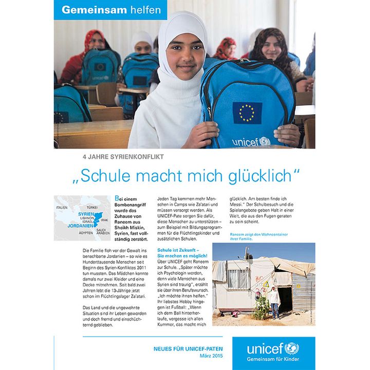Information für UNICEF-Paten März 2015