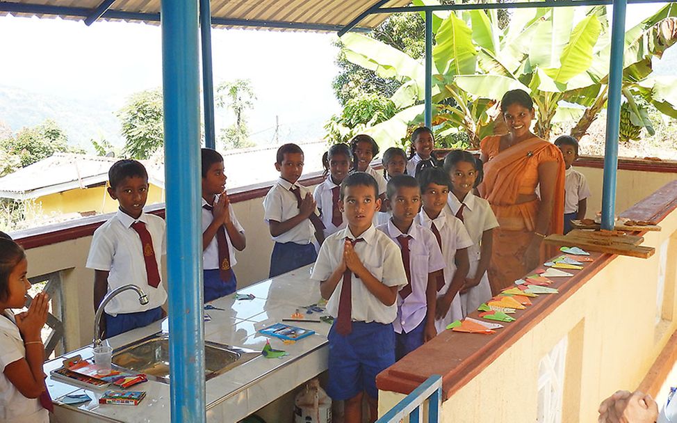 Sri Lanka: Der Werkraum der Thispanekanda Grundschule.