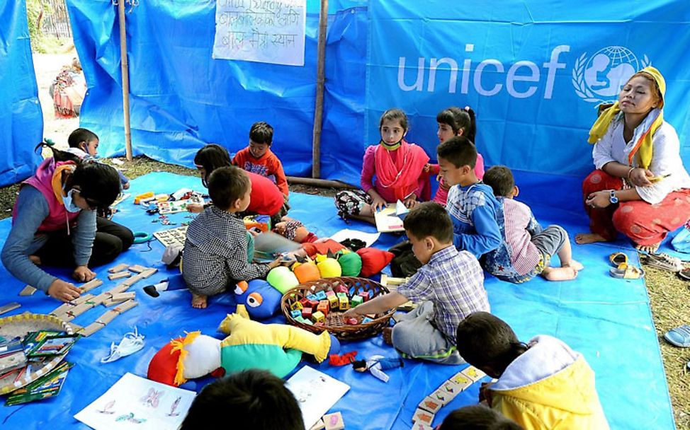 Erdbeben Nepal: Kinderfreundlicher Ort von UNICEF