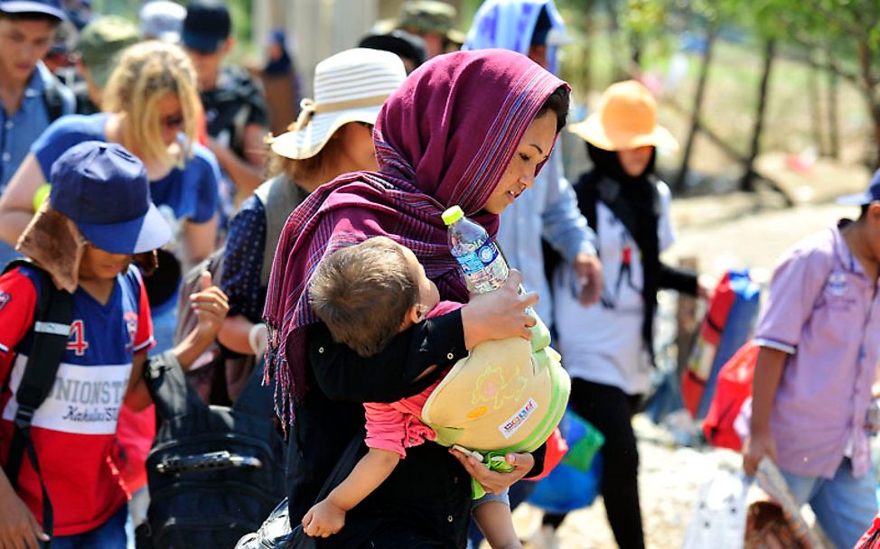Syrische Flüchtlinge: Mutter mit Kind