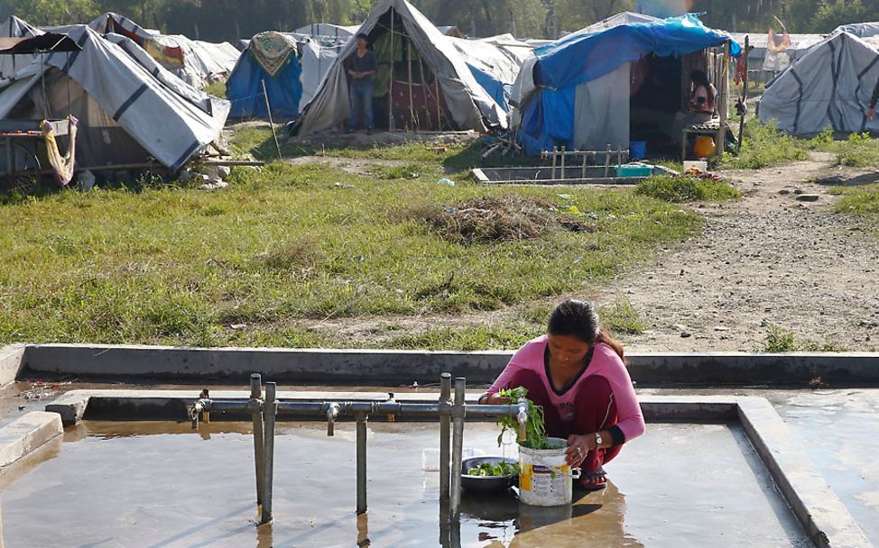Nepal Erdbeben: Sauberes Wasser ist in den Camps eine lebenswichtige Ressource