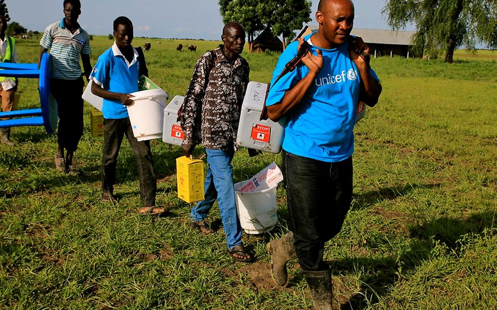 Südsudan: Viele Dörfer sind für die Impfteams schwer erreichbar