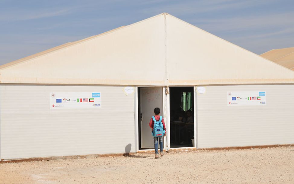UNICEF betreibt im Azraq-Camp eine Schule.